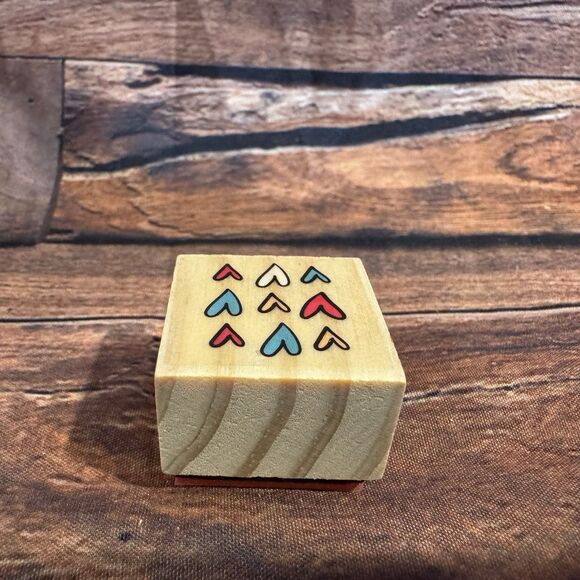 Hearts Rubber Stamp Wood Mounted Love Valentine Craft Scrapbooking Cards - Picture 3 of 9